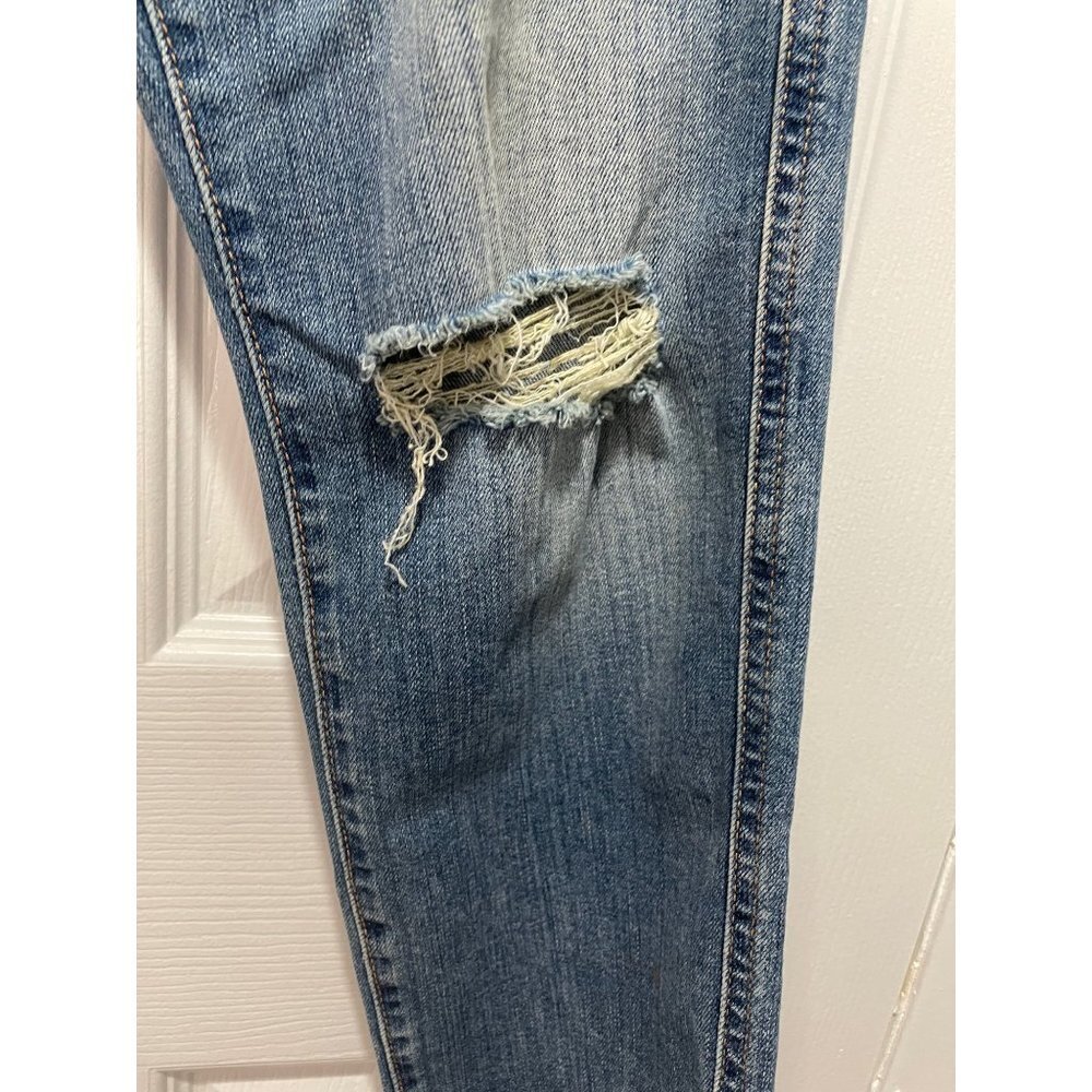 7 Seven For All Mankind Women's Straight Leg Dark Wash Distressed Jeans Size 29 - Picture 4 of 6